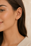 Zirkon Taşlı İnce Halka Conch Piercing – Gold & Gümüş | Rodyum Kaplama | Tekli