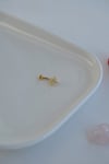 Zirkon Taşlı Kuzey Yıldızı Rook Piercing Çelik Bar 1 mm