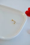 Zirkon Taşlı Mini Kalp Rook Piercing Çelik Bar 1 mm