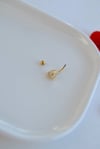 Zirkon Taşlı Üçtaşlı Rook Piercing Çelik Bar 1 mm