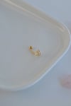Zirkon Taşlı Üçtaşlı Rook Piercing Çelik Bar 1 mm