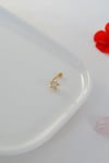 Zirkon Taşlı Yıldız Rook Piercing Çelik Bar 1 mm