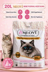 Bebek Pudra Kokulu İnce Taneli Ultra Topaklaşan Tozsuz Premium Kedi Kumu 20Lt.