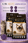 Lavanta Kokulu İnce Taneli Ultra Topaklaşan Tozsuz Premium Kedi Kumu 2x10 Lt.