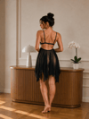 Siyah Tül Kelebek Babydoll