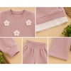 Kız Çocuk Çiçek Detaylı İkili Takım