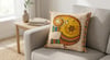 Bohem Fil Desenli Dekoratif Kırlent Kılıfı 45x45 cm Gizli Fermuarlı Petek Kumaş Dijital Baskılı Yastık Kılıfı