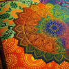 Mandala Desenli Dekoratif Kırlent Kılıfı 45x45 cm Gizli Fermuarlı Petek Kumaş Dijital Baskılı Bohem Yastık Kılıfı