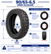TUOVT 90/65-6.5 TD-8009 Off-Road Tubeless Elektrikli Scooter Dış Lastik