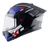 AXOR SABER X-SPORT-E Mat Siyah Mavi Motosiklet Kaskı