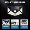 100 Led Dış Mekan Solar Aydınlatma Fotoselli Solar Lamba