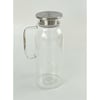 1500 ml Borosilikat Cam Su Sürahisi - Metal Kapaklı ve Isıya Dayanıklı
