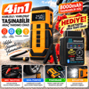 4'ü 1 Arada 8000mAh Şarjlı Akü Takviye Cihazı A5577 – 150 PSI Hava Kompresörü, Powerbank ve LED Fener, Bluetooth OBD2 Arıza Tespit Cihazı Hediyeli