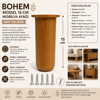 Bohem Model 15 cm Mobilya Ayağı Söğüt Rengi Sert Polimer Koltuk Dolap Tv Ünitesi Ayağı
