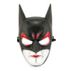Kırmızı Gözlü Siyah Batman Maske - Lastikli Batgirl Maskesi 28x17 cm