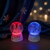 Love Story Mini Kar Küresi - Işıklı - 7x4 cm - Pilli Romantik Hediye