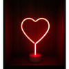 Neon Işıklı Kalp Masa Gece Lambası PİL+USB