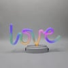 Neon Işıklı Love Yazılı Masa Gece Lambası