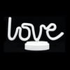 Neon Işıklı Love Yazılı Masa Gece Lambası