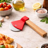 Pizza Kesici - Balta Tasarımlı - Ahşap Saplı - Paslanmaz Çelik Bıçaklı