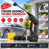 Şarjlı Akülü Yüksek Basınçlı Yıkama Tabancası 21V 1200mAh Uzun Ömürlü Pil 126W Taşınabilir Yıkama Makinesi