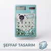 Şeffaf Hesap Makinesi - Sevimli Simli Tasarım