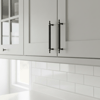 Siyah Dolap Çekmece Kulpu 128 mm Mobilya Mutfak Banyo Dolabı Kulpu - 8 ADET