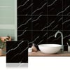 SİYAH MERMER DESENLİ ALÜMİNYUM PLASTİK DUVAR STİCKER (30*30)
