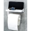 Tuvalet Kağıdı Askılığı - Raflı ve Yapışkanlı - Matkapsız Banyo Aksesuarı