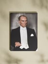 Atatürk Portresi Ahşap Çerçeveli Kanvas Tablo