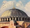 Tarihi Yarımada'da Ayasofya - Ressam Dokunuşlu Yarı Yağlı Boya Tablo