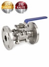 Paslanmaz Çelik Flanşlı 3 Parçalı Küresel Vana | Krom 304 - 316 Kalite | PN40 Aktüatör Uyumlu