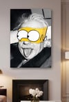 Einstein Simpson - Einstein Pop Art Premium Pleksi Tablo | Modern Duvar Dekoru