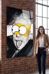 Einstein Simpson - Einstein Pop Art Premium Pleksi Tablo | Modern Duvar Dekoru