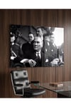 Mustafa Kemal Atatürk Pleksi Tablo | Siyah Beyaz Atatürk Portresi Ofis ve Salon Duvar Dekoru