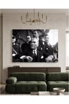 Mustafa Kemal Atatürk Pleksi Tablo | Siyah Beyaz Atatürk Portresi Ofis ve Salon Duvar Dekoru