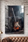 Vintage Guitar | Rock Wall Art | Music Studio Decor