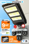 BLİC 9MP 3 Lensli Sim Kartlı 4G LTE Solar Güneş Enerjili Akıllı IP Kamera -13W Güçlü LED Sokak Lambası, 24000mAh BLM-102