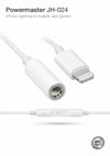 POWERMASTER JH-024 IPHONE LIGHTNING TO KULAKLIK JACK ÇEVİRİCİ ADAPTÖR