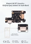 Xiaomi Uyumlu Mi 9T Şarj Soketi Bordu