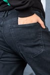 FERMUAR DETAYLI SİYAH SLİM FİT JEAN