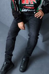 FERMUAR DETAYLI SİYAH SLİM FİT JEAN