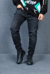 FERMUAR DETAYLI SİYAH SLİM FİT JEAN