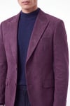 SİVRİ YAKA TEK CEKET Bordo