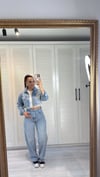 Dağınık Taşlı Kar Yıkamalı Eskitmeli Jean 