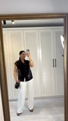Dantelli Yelek Atlet Takım Siyah 