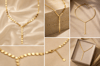 Gold Lazer Kesim Kolye
