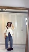 Koyu Mavi Kar Yıkamalı Eskitmeli Jean Tint