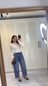 Koyu Mavi Kar Yıkamalı Eskitmeli Jean Tint