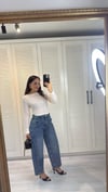Koyu Mavi Kar Yıkamalı Eskitmeli Jean Tint